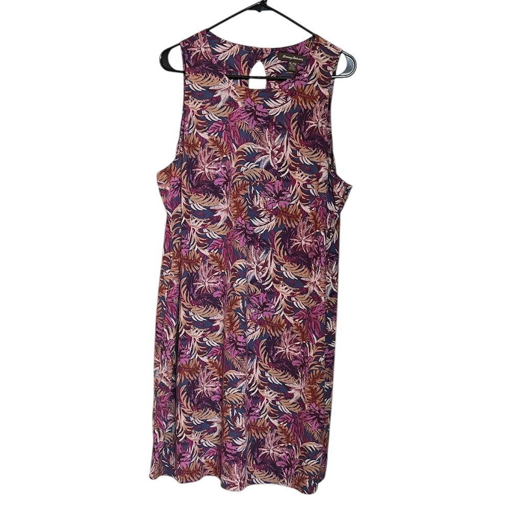 ❤️❤️❤️ Tommy Bahama Purple and Pink Tropical Silk Dress